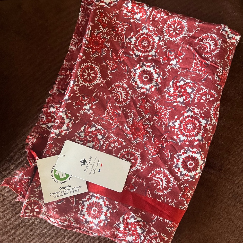 Red Floral Scarf